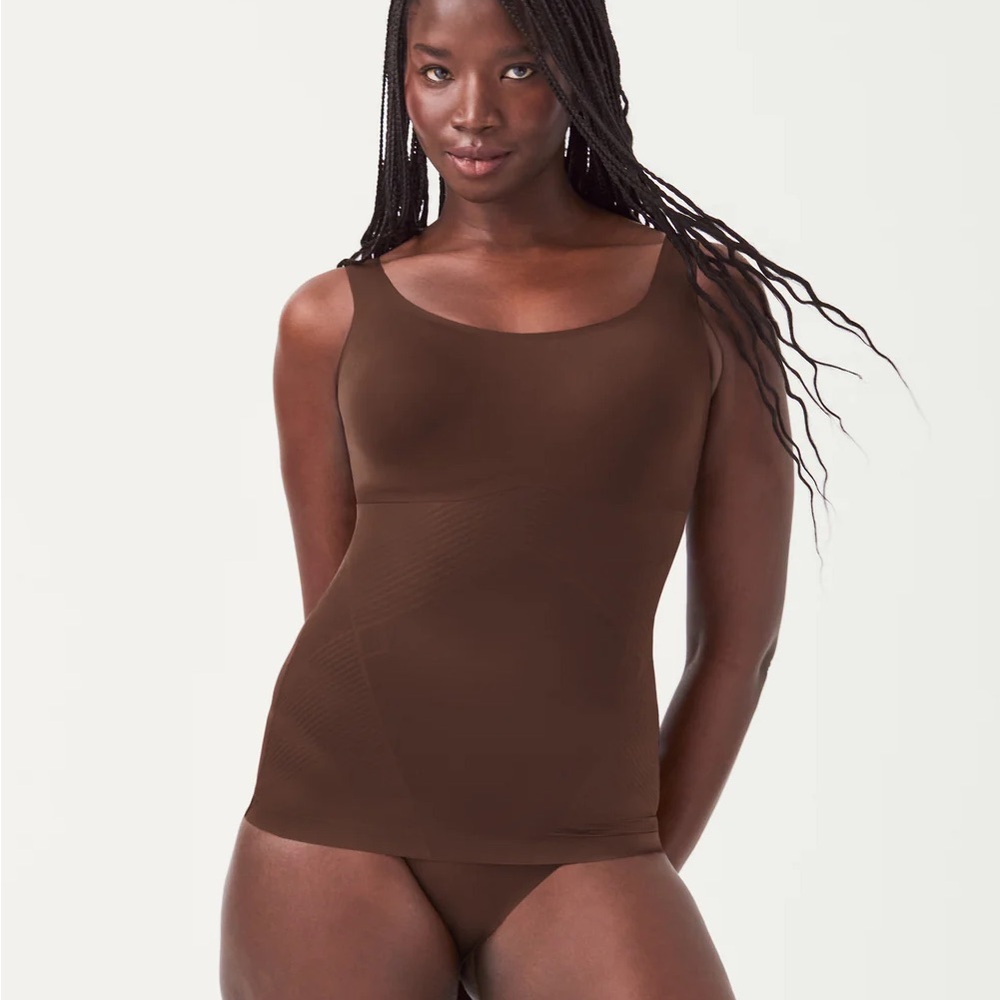 NWT SPANX Seamless Brown Tank Top